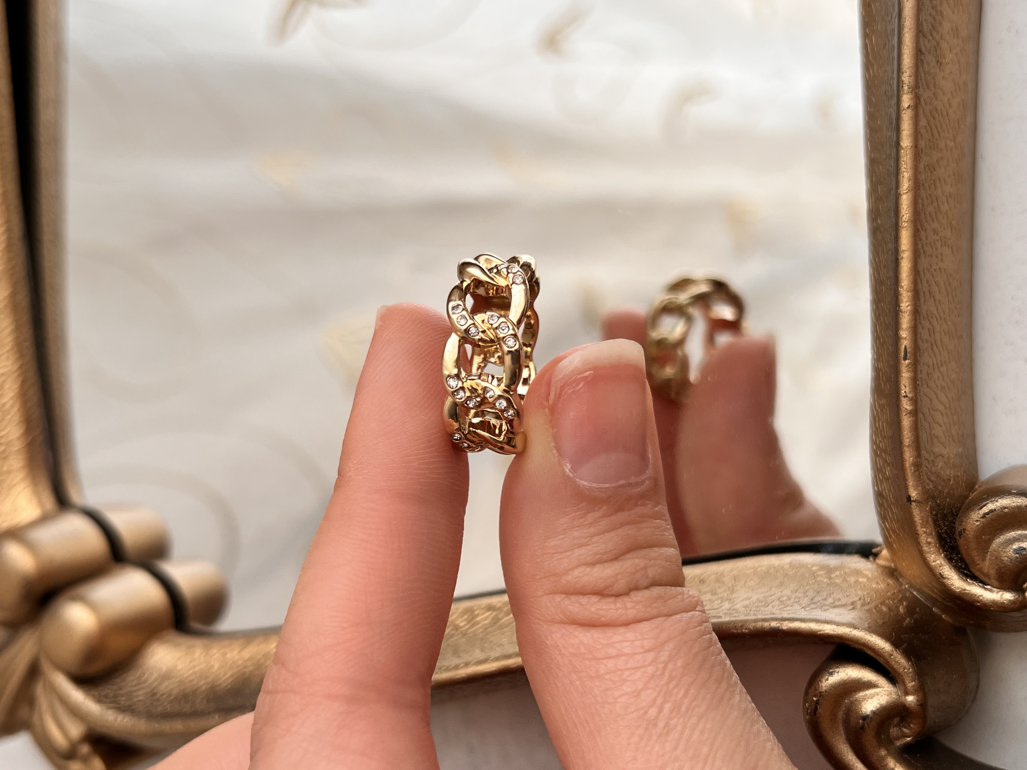 انگشتر کارتیه نگین کارشد💎➕⛓️➕💛