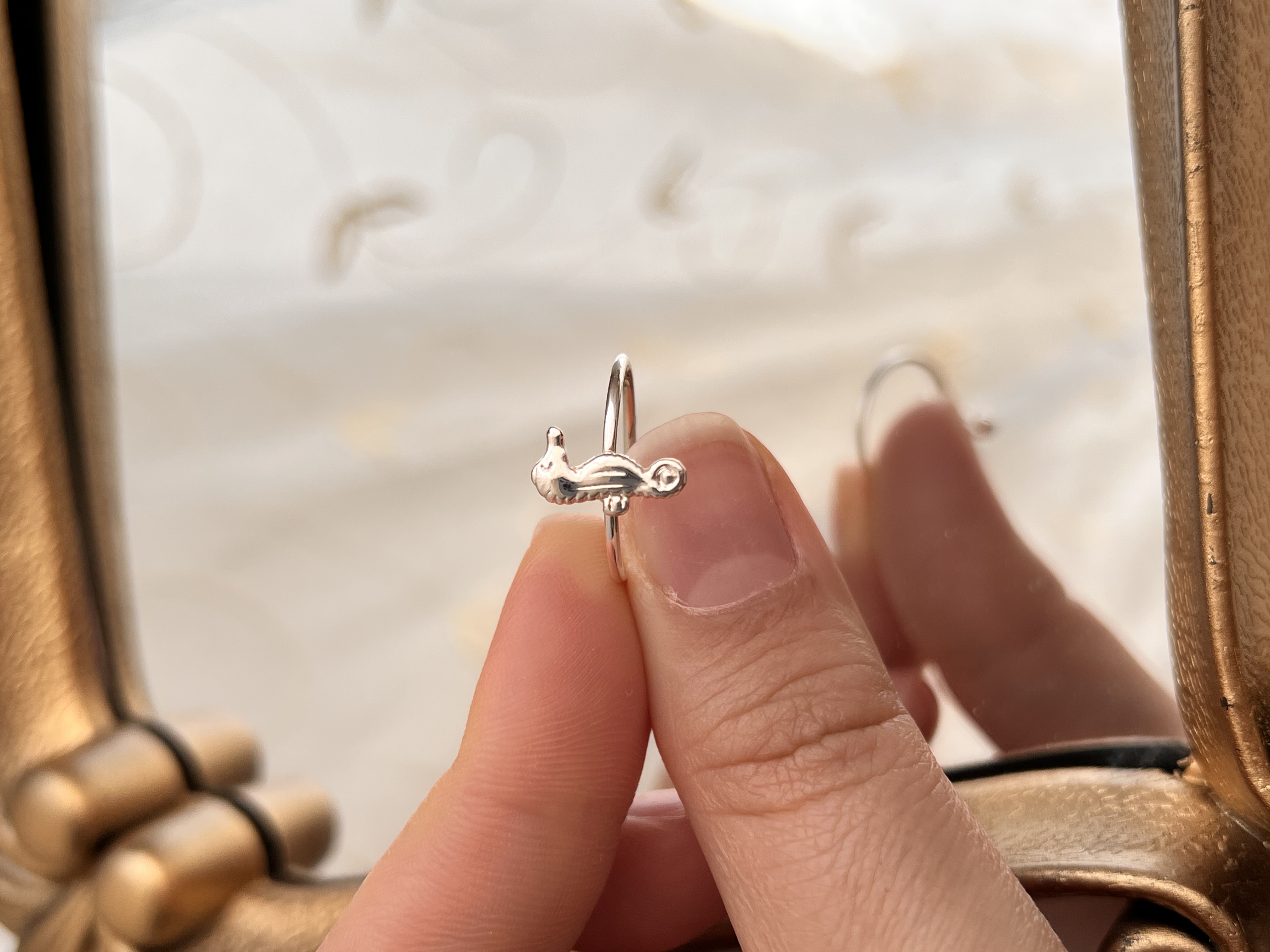انگشتر اسب آبی 🤍➕💍