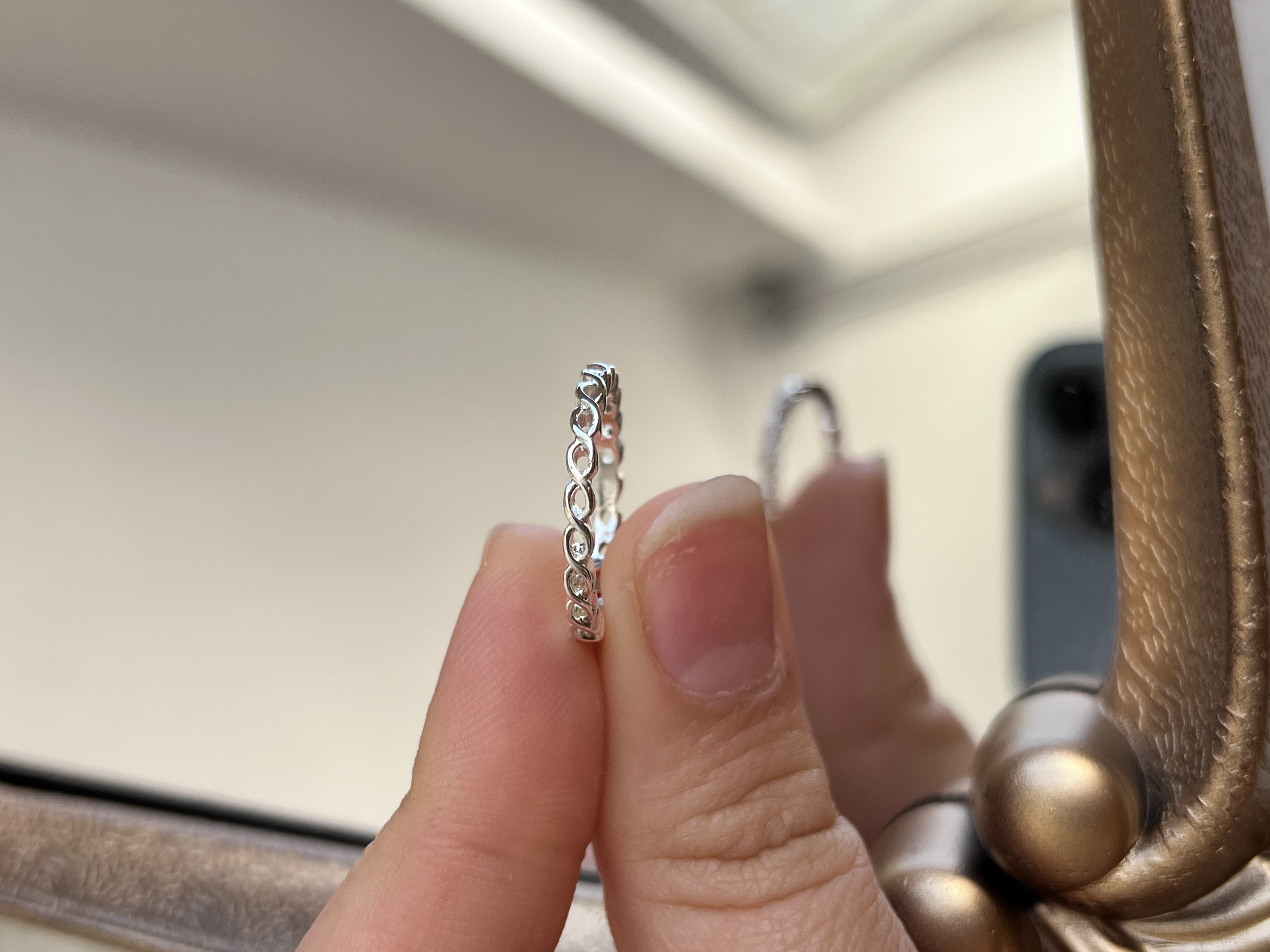 انگشتر بافت ابکاری نقره🤍➕💍