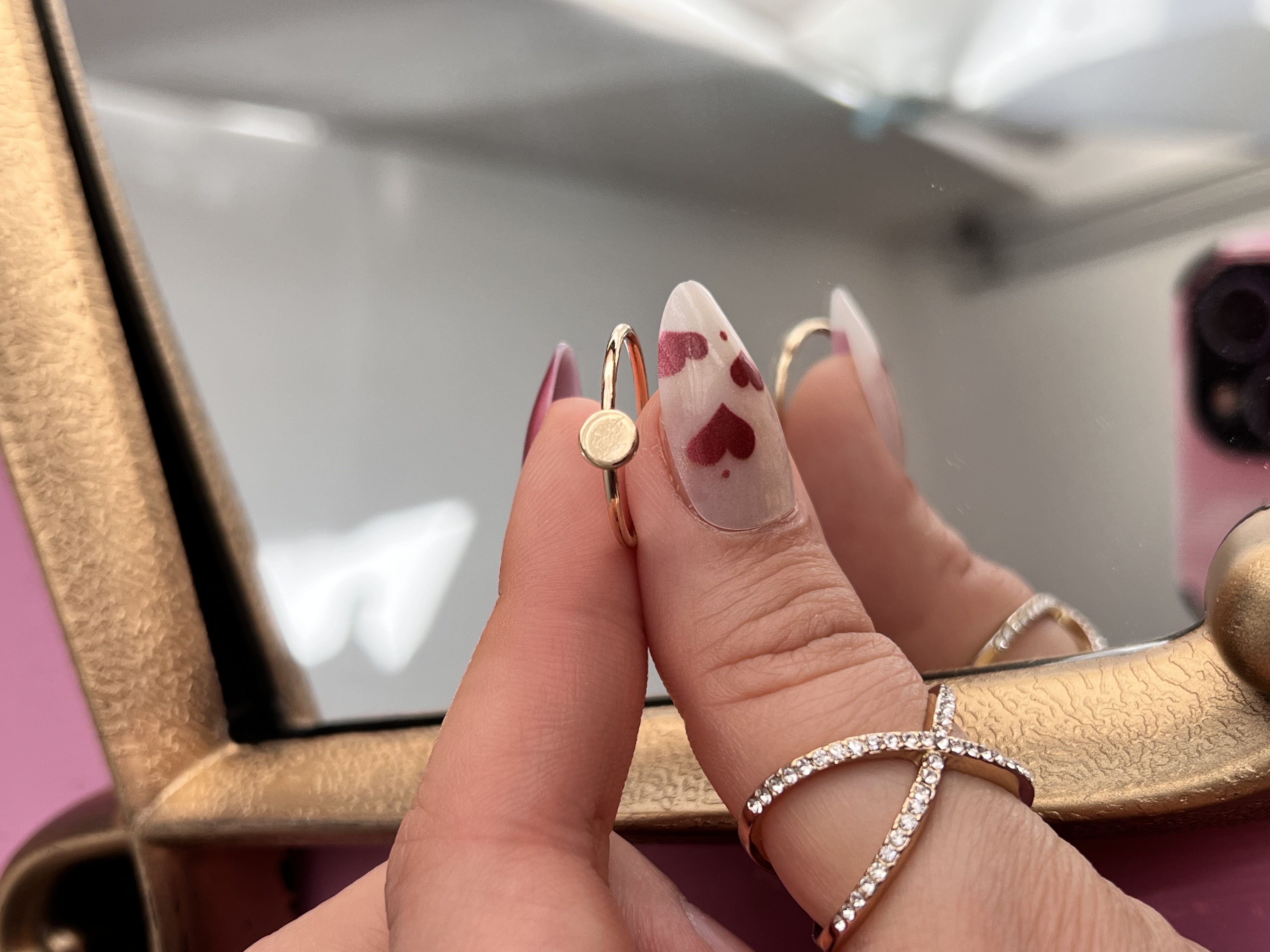 انگشتر مینیمال ابکاری طلا💛➕💍