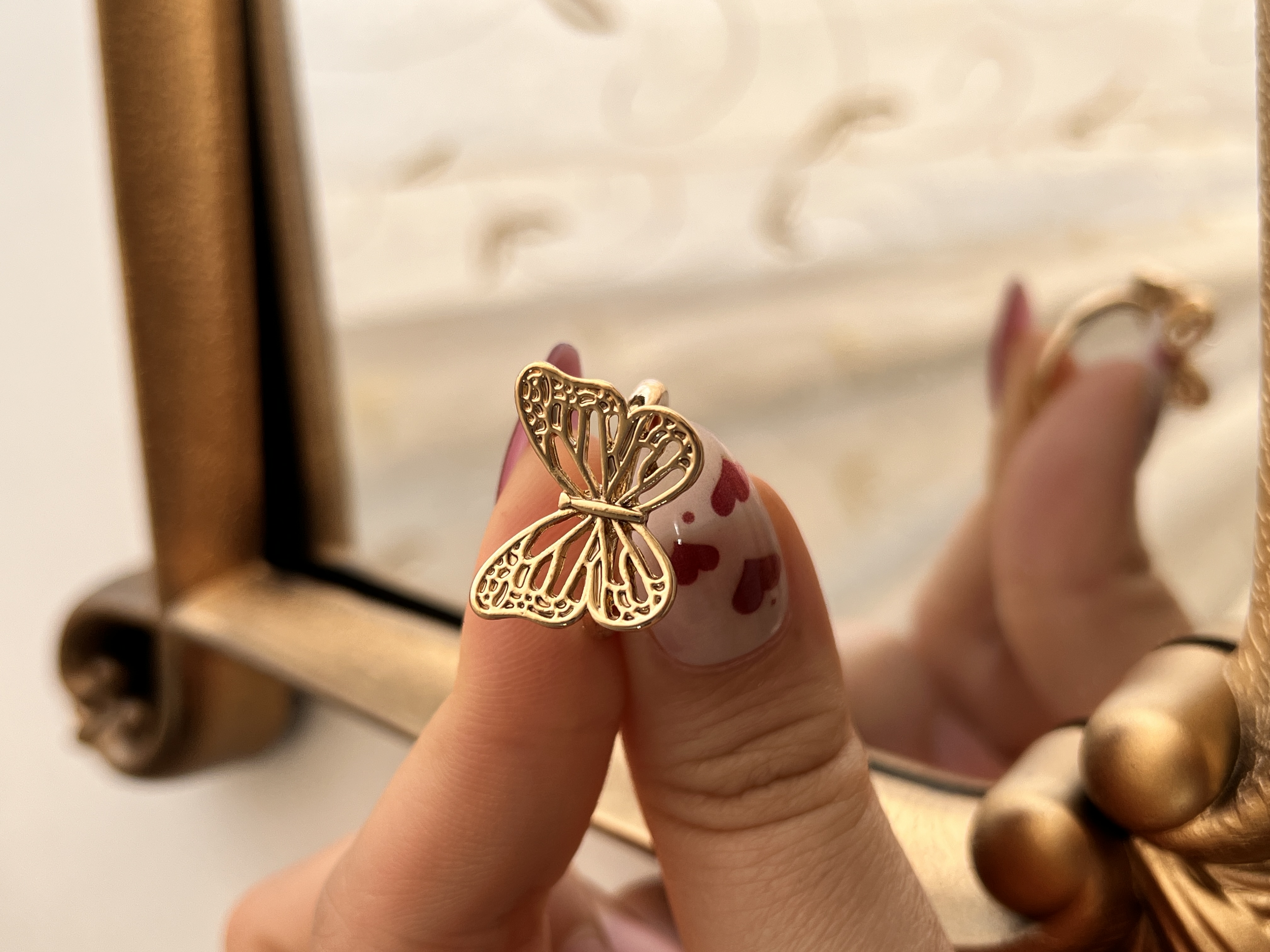 انگشتر پروانه ابکاری طلا💛➕🦋➕✨