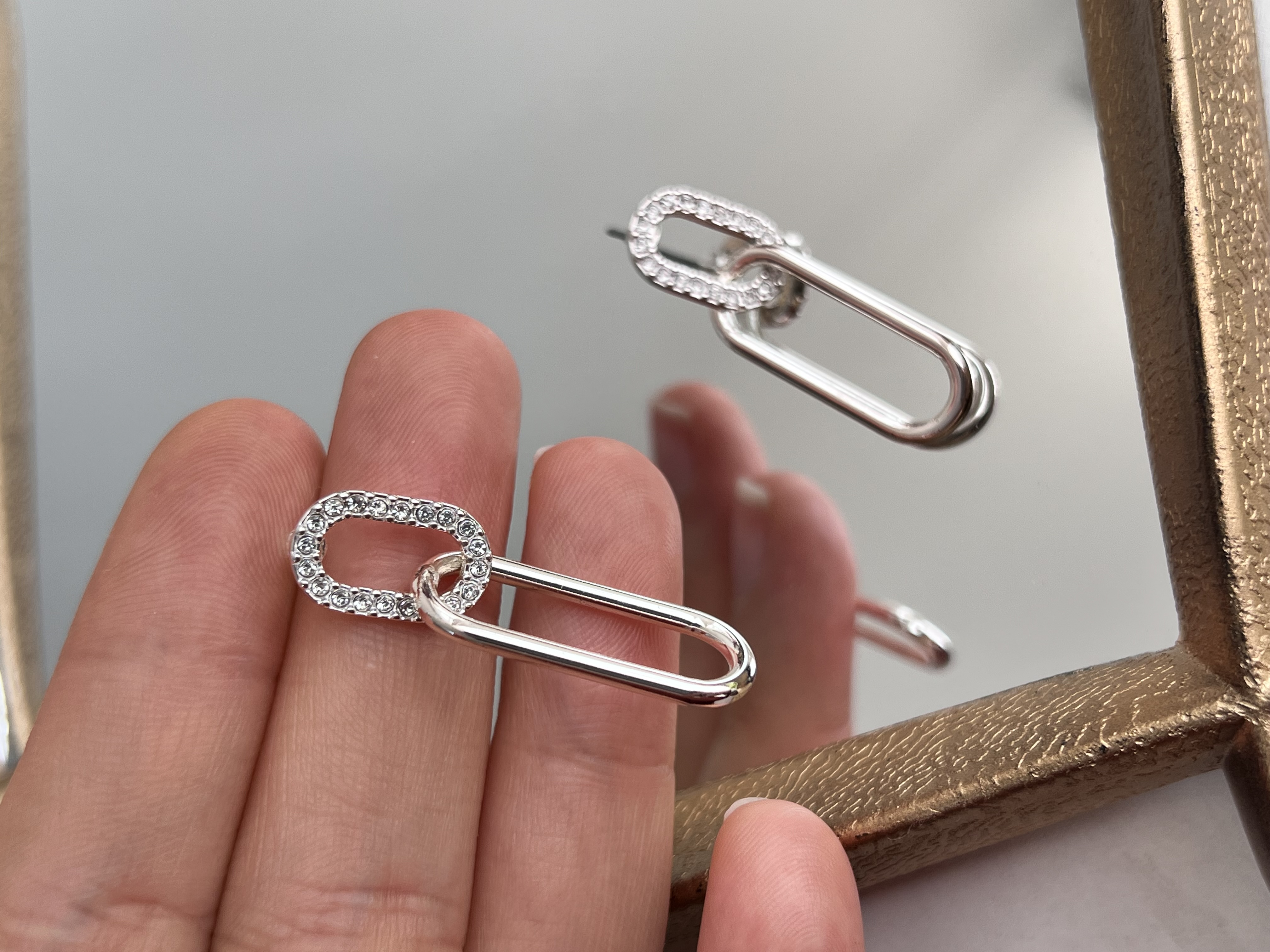 گشواره اویز دار ریز🤍➕💎