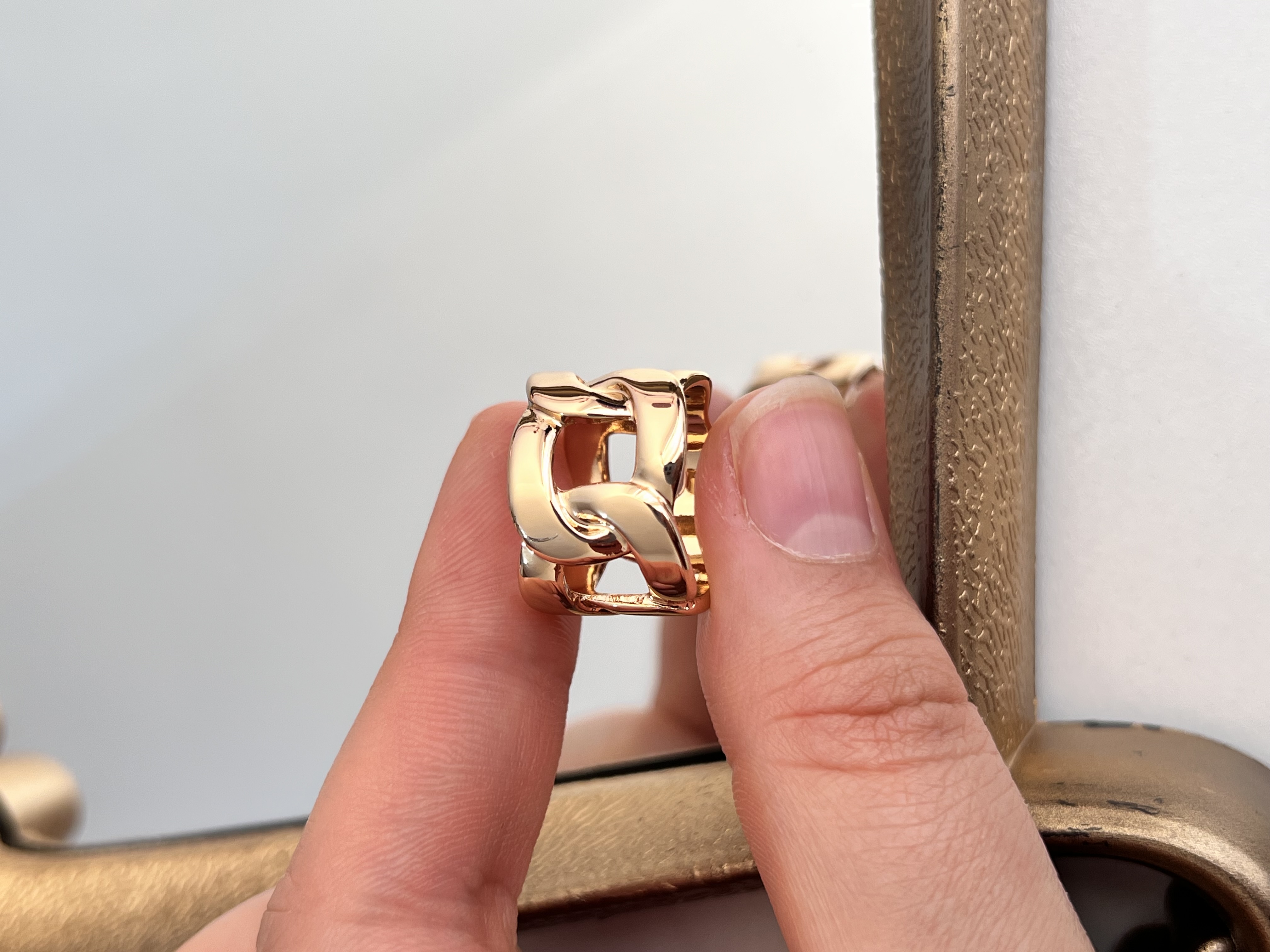 انگشتر کارتیه ابکاری طلا💛➕⛓️