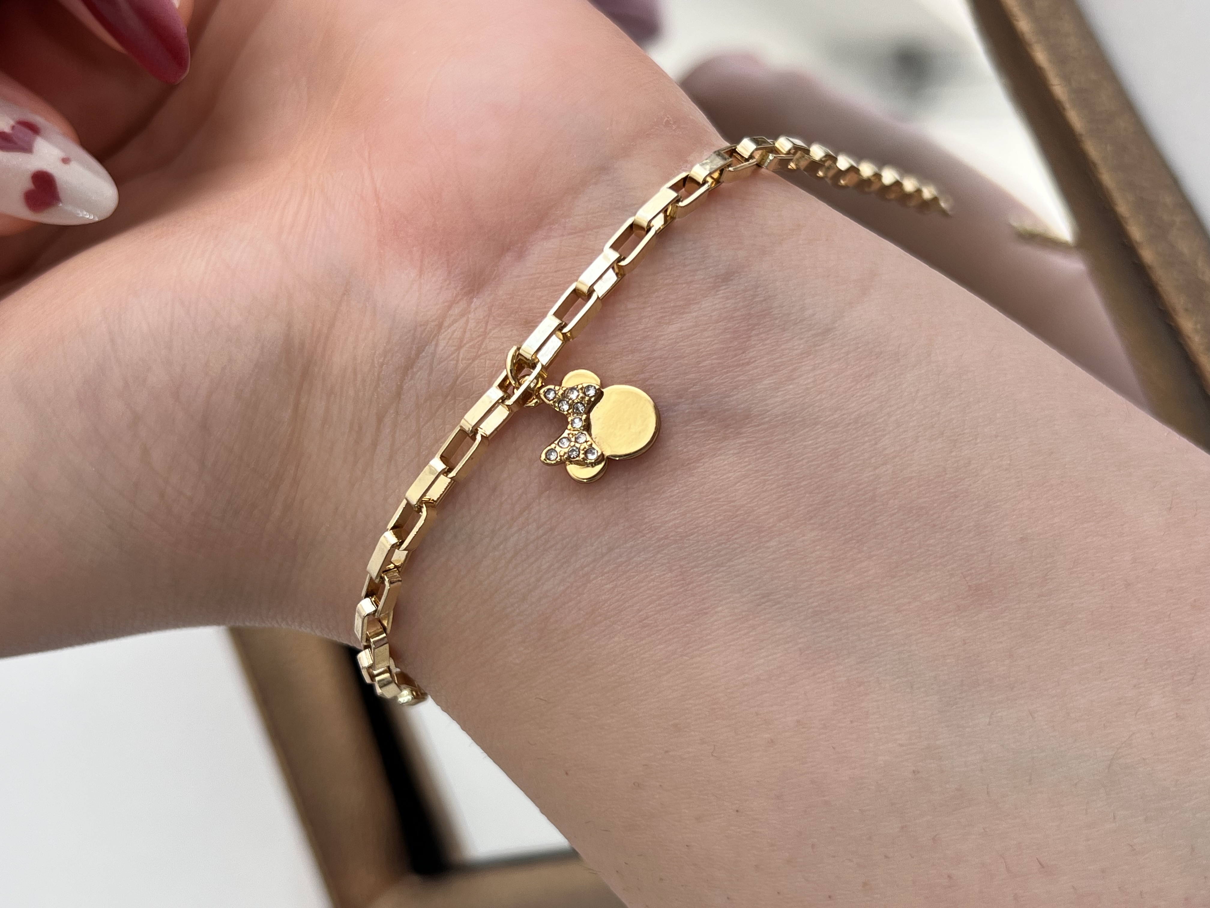 دستبند اویز میکی ابکاری طلا💛➕🐭➕✨