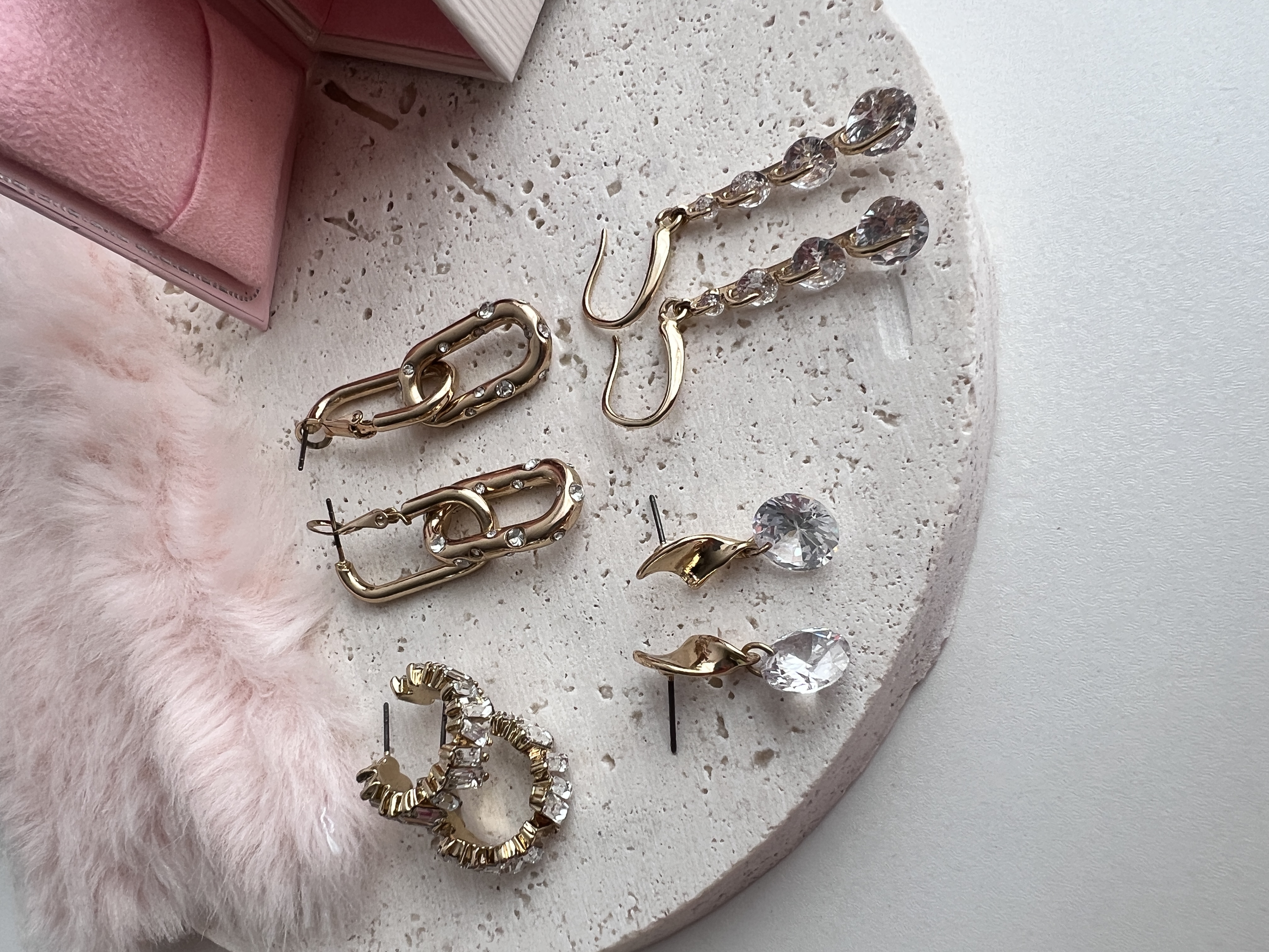 گوشواره اب طلا نگین کارشد سوراسکی💎➕✨