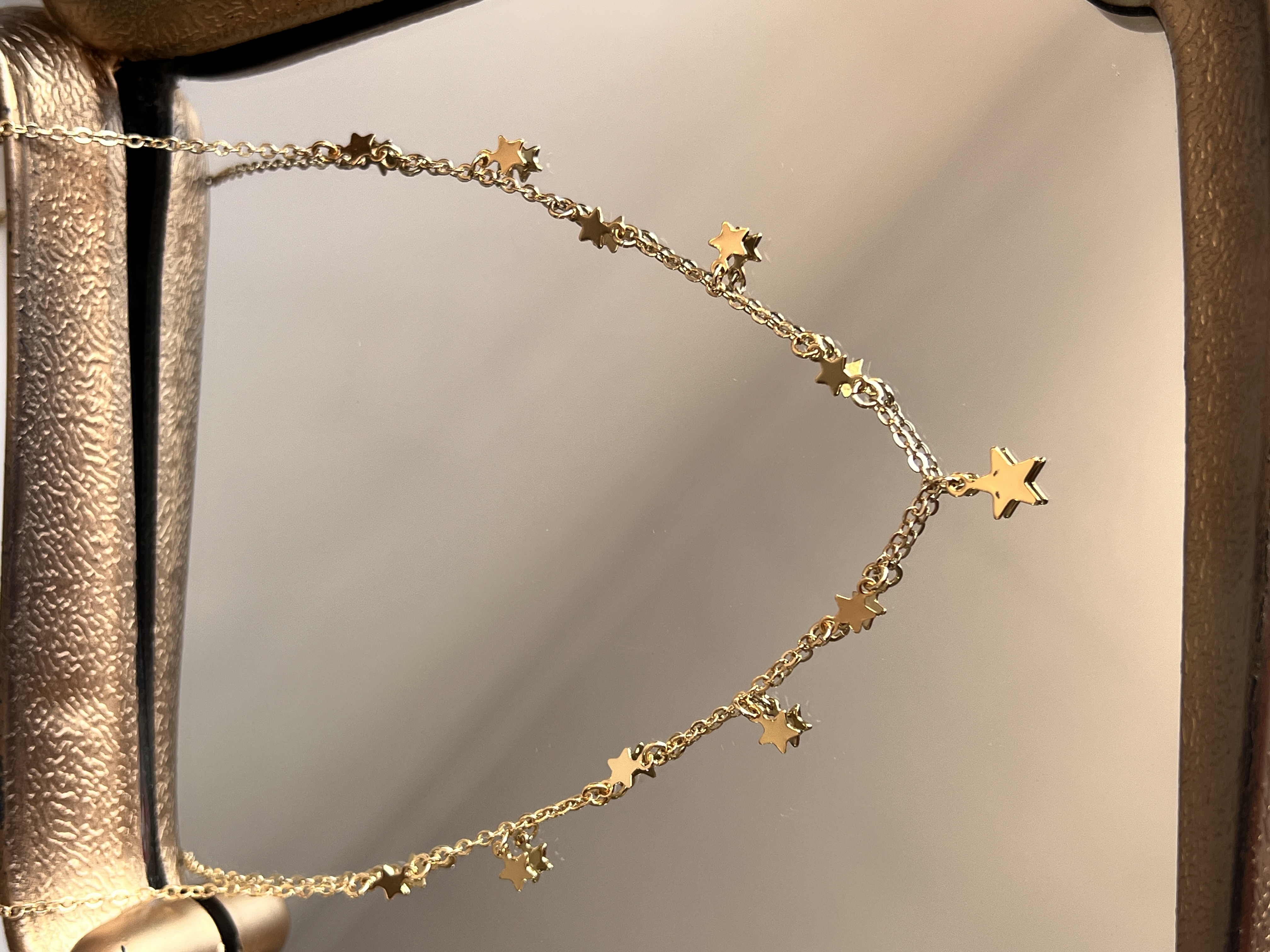 گردنبند اویز ستاره ابکاری طلا 💛➕⭐️➕✨با زنجیر ۴۵cm
