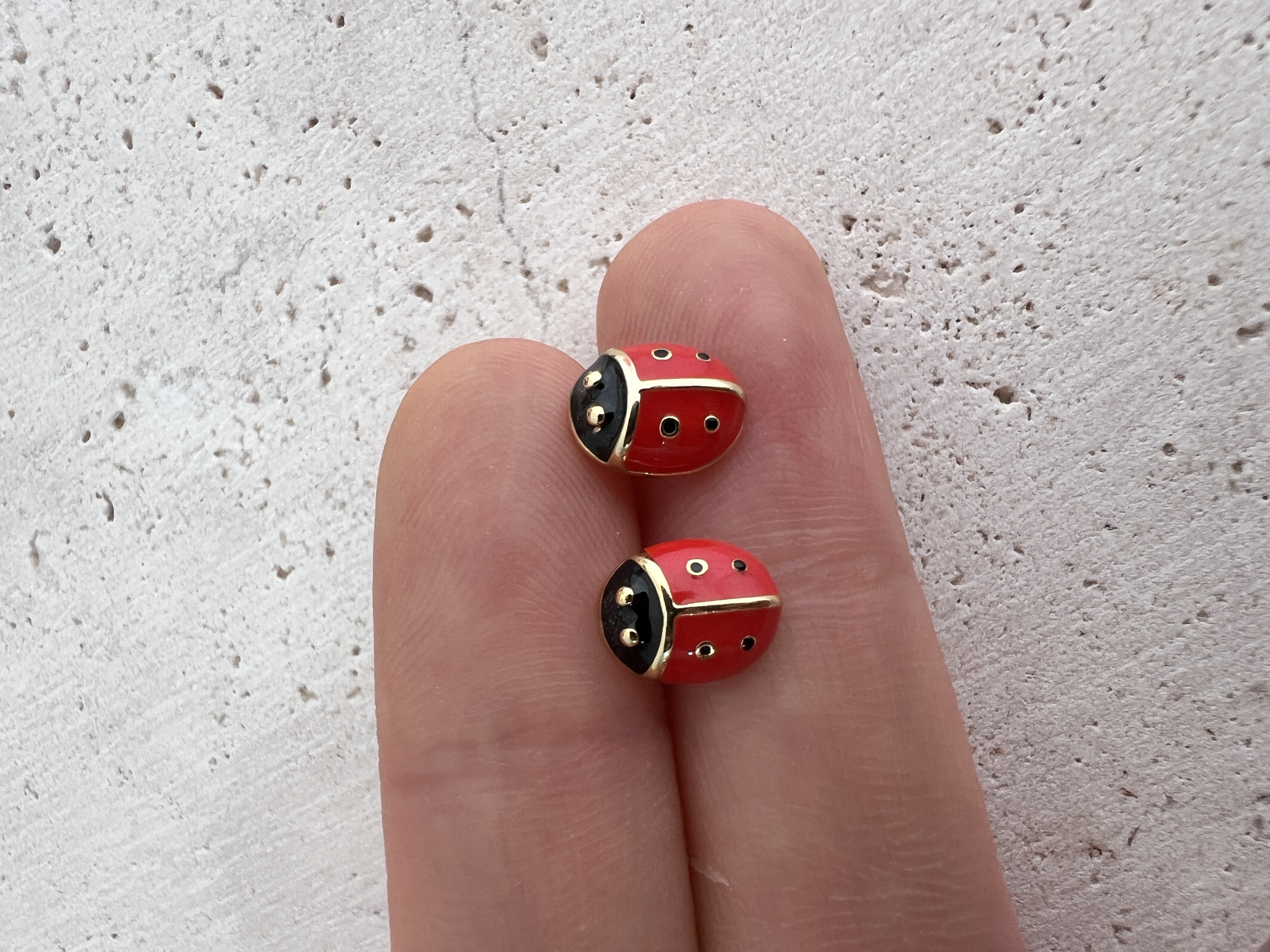 گوشواره میخی کفشدوزک🐞➕✨